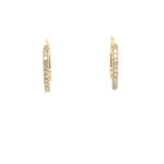 Yellow Gold Diamond Hoop Earrings