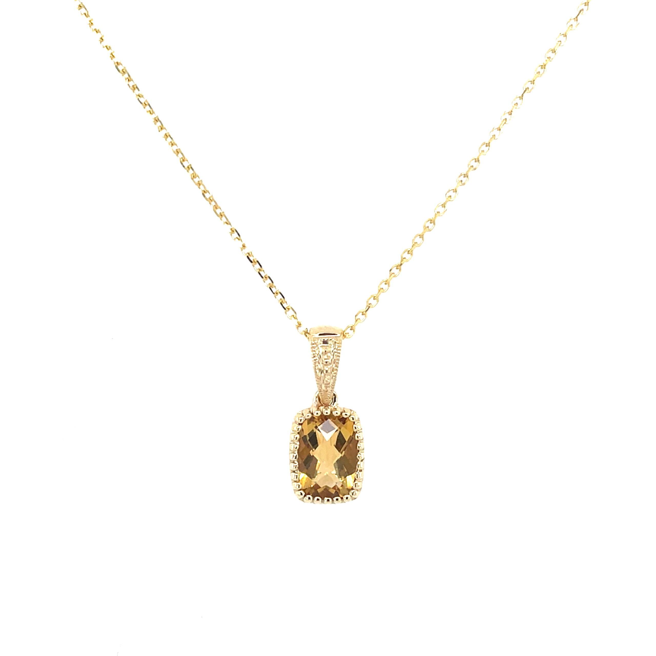 Yellow Gold Citrine Necklace