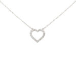 White Gold Diamond Heart Necklace