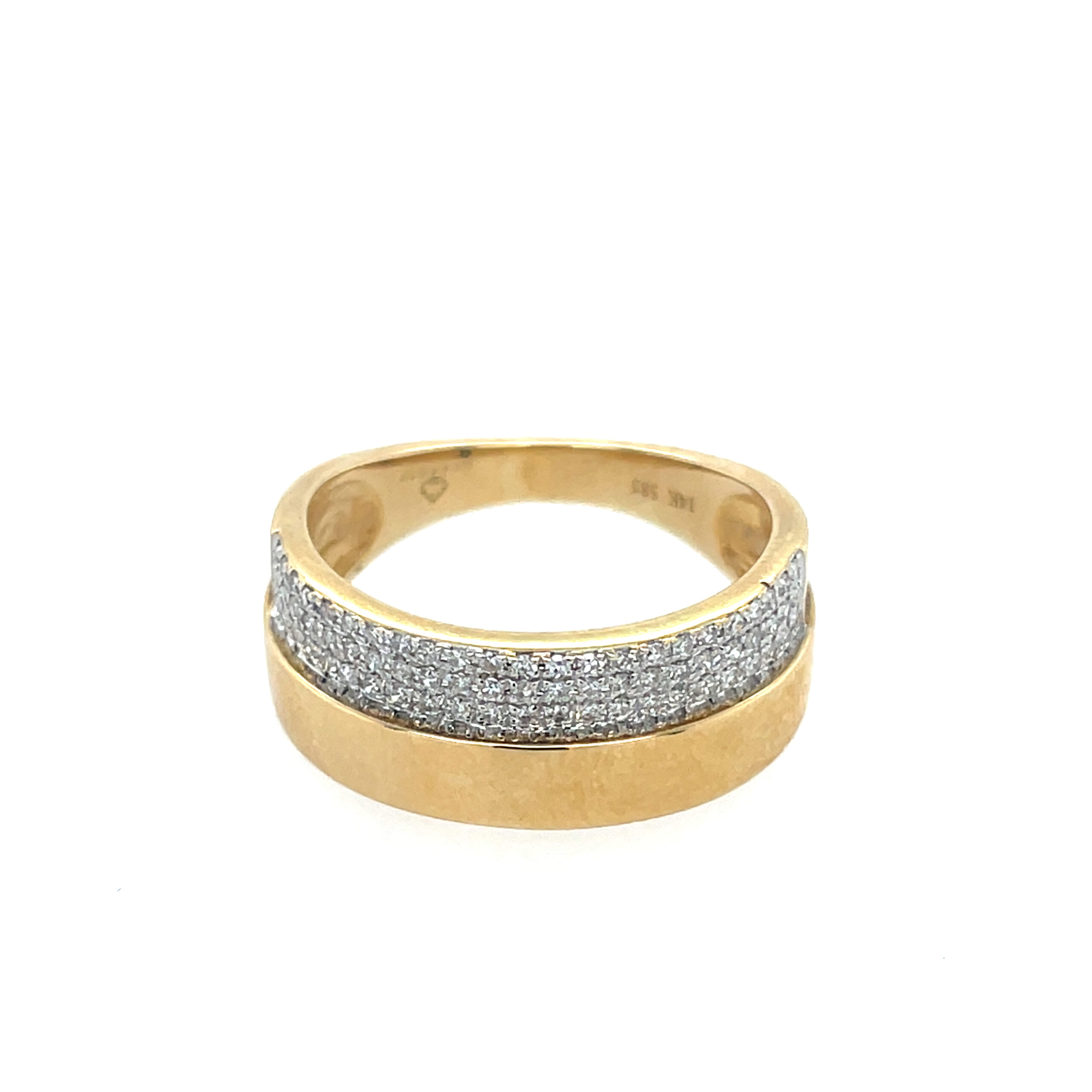 Yellow Gold Pavé Diamond Band