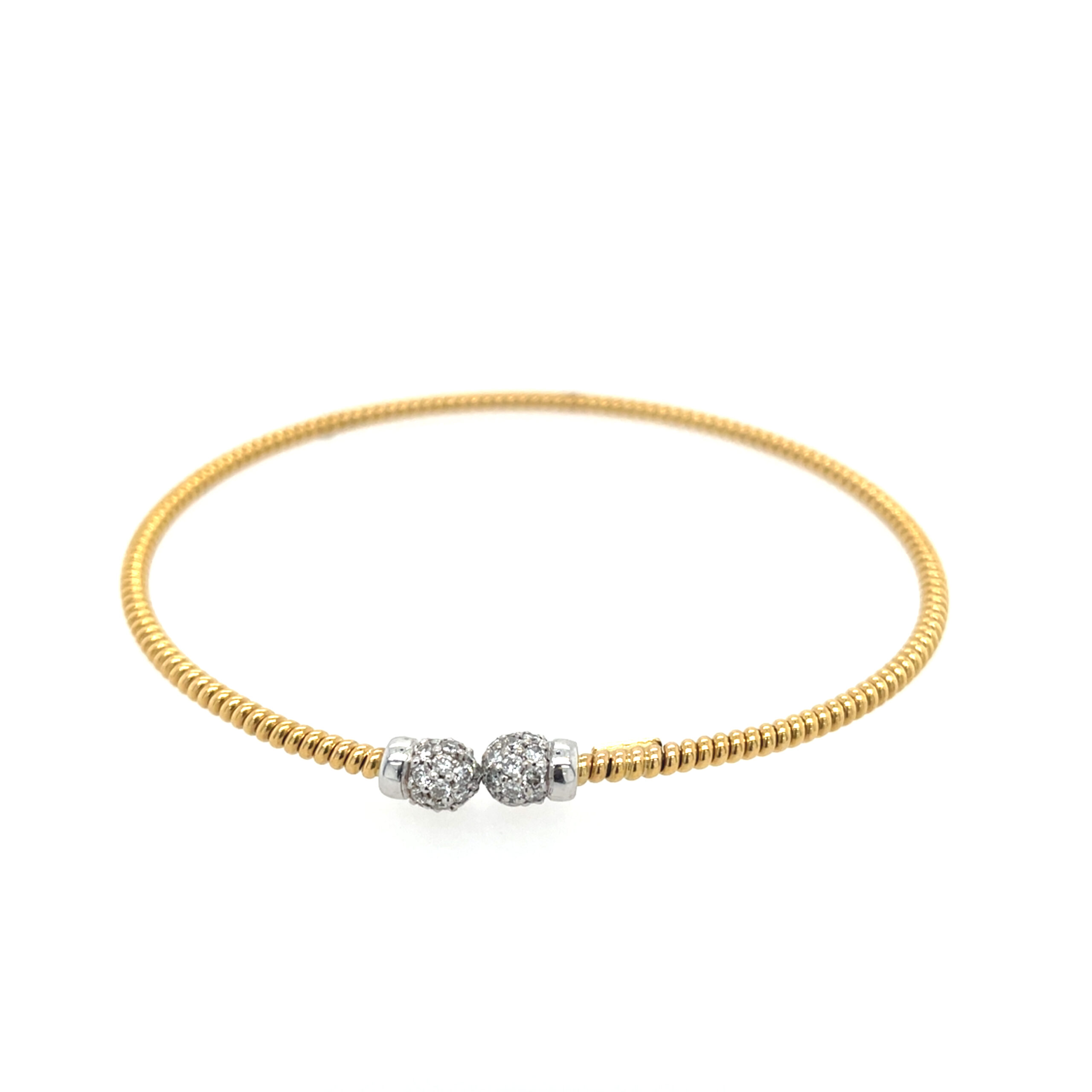 Rose Gold Diamond Flex Bangle Bracelet